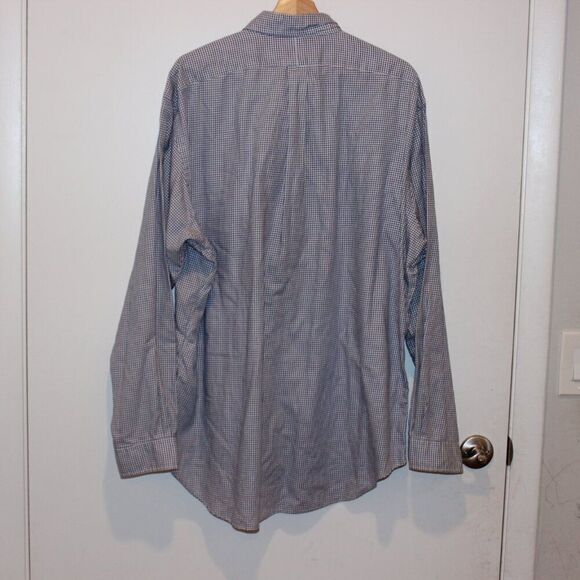 Ralph Lauren Black White Check 100% Cotton Blend Button-Up Shirts Men Size 17.5 - Picture 3 of 11
